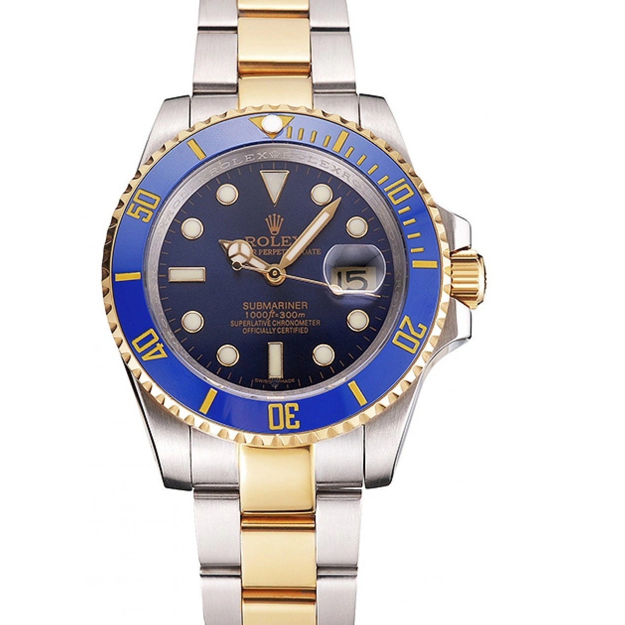 Good Copy Rolex Watches Tone And Rolex Bracelet Dial Steel Swiss Bezel Submariner Two Blue Gold 1014